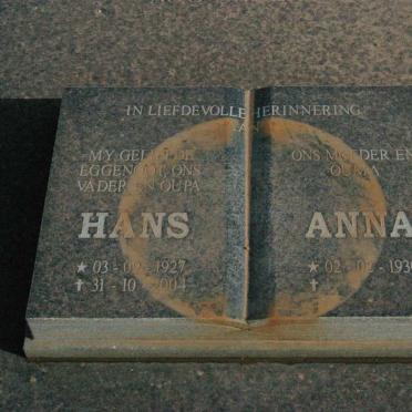 LOGGERENBERG Hans, van 1927-2004 &amp; Anna 1930-
