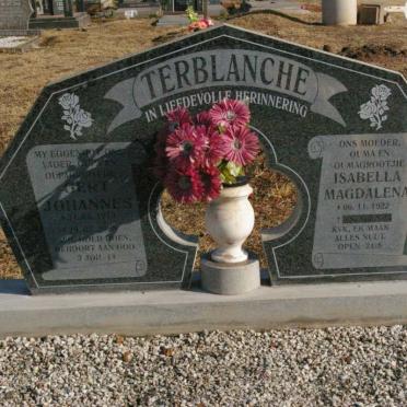 TERBLANCHE Gert Johannes 1919-2008 &amp; Isabella Magdalena 1922-