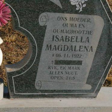 TERBLANCHE Isabella Magdalena 1922-
