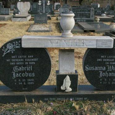 VENTER Gabriël Jacobus 1920-1985 &amp; Susanna Wilhelmina Johanna 1918-2006 :: SCHEEPERS Susanna Wilhelmina Johanna 1967-2006