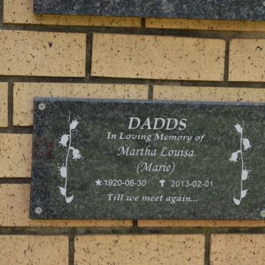 DADDS Martha Louisa 1920-2013
