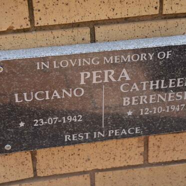 PERA Luciano 1942- &amp; Cathleen Berenèse 1947-