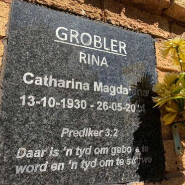 GROBLER Catharina Magdalena 1930-2014