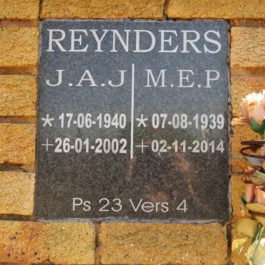 REYNDERS J.A.J. 1940-2002 &amp; M.E.P. 1939-2014
