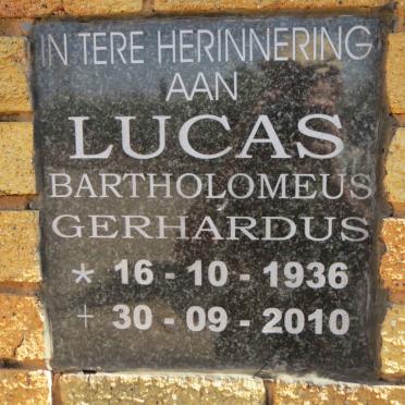 LUCAS Bartholomeus Gerhardus 1936-2010