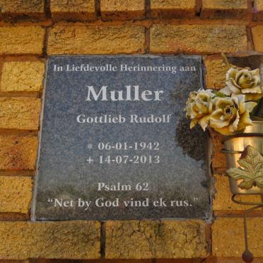 MULLER Gottlieb Rudolf 1942-2013