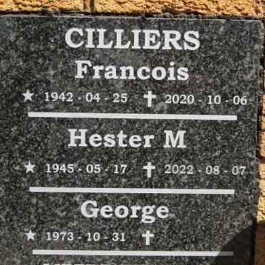 CILLIERS Francois 1942-2020 &amp; Hester M. 1945-2022 :: CILLIERS George 1973-
