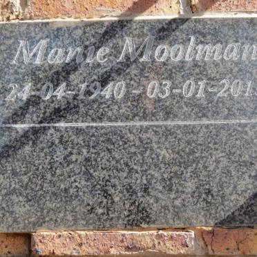 MOOLMAN Manie 1940-2013