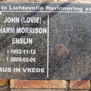 ENSLIN John Harm Morrison 1952-2009