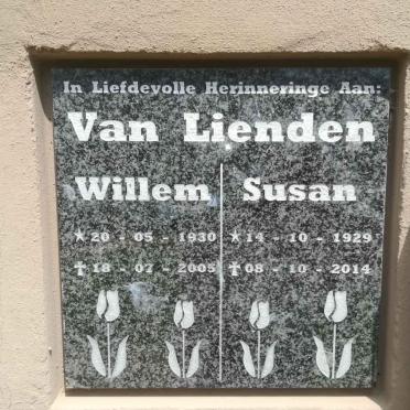 LIENDEN Willem, van 1930-2005 &amp; Susan 1929-2014