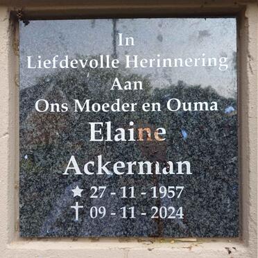 ACKERMAN Elaine 1957-2024