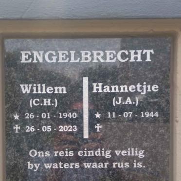 ENGELBRECHT C.H. 1940-2023 & J.A. 1944- 