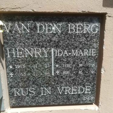 BERG Henry, van den 1972-2013 &amp; Ida Marie 1973-2020