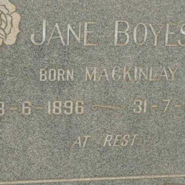 BOYES Jane nee MACKINLAY 1896-1969