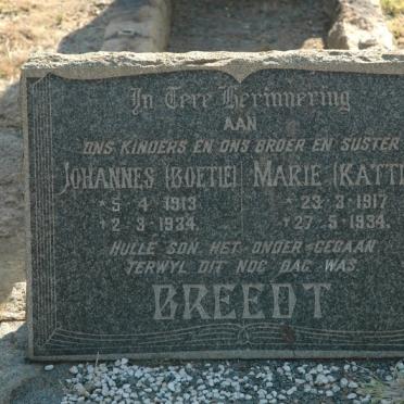 BREEDT Johannes 1913-1934 :: BREEDT Marie 1917-1934