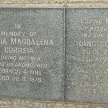 CORREIA Francisco 1877-194? &amp; Maria Magdalena 1896-1979