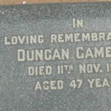 CAMERON Duncan -1937