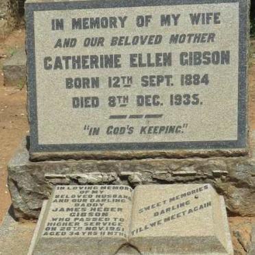 GIBSON James Heber -1951 &amp; Catherine Ellen 1884-1935