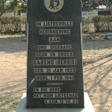 HATTINGH Barend 1923-1941