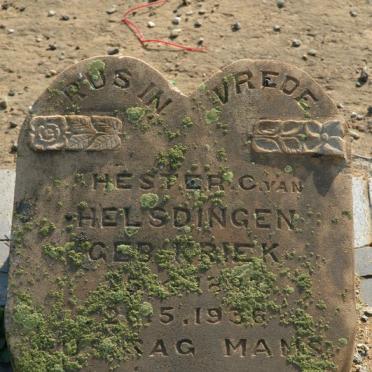 HELSDINGEN Hester C., van nee KRIEK 188?-1936