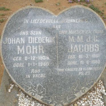 JACOBS M.M.J.C. 1891-1980 :: MOHR Johan Diederik 1939-1960