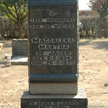 JAGER Magdalena Martha, de 1894-1973