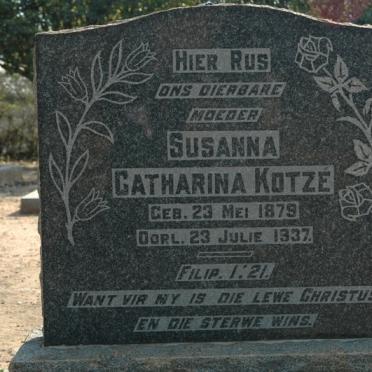 KOTZE Susanna Catharina 1879-1937