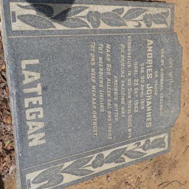 LATEGAN Andries Johannes 1919-1943