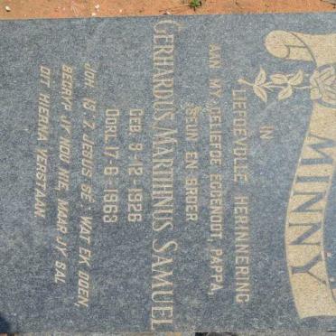 MINNY Gerhardus Marthinus Samuel 1926-1963