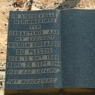PLESSIS Wilhelm Gerhardus, du 1906-1944