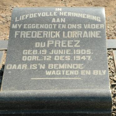 PREEZ Frederick Lorraine, du 1905-1947