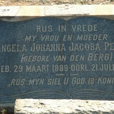 PELSER Engela Johanna Jacoba nee VAN DEN BERG 1889-1944