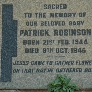 ROBINSON Patrick 1944-1945