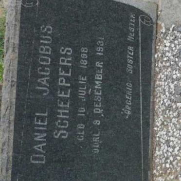 SCHEEPERS Daniel Jacobus 1898-1931