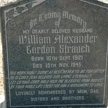 STRAUCH William Alexander Gordon 1921-1945