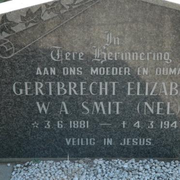 SMIT Gerbrecht Elizabeth W.A. nee NEL 1881-1947