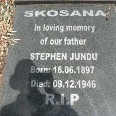 SKOSANA Stephen Jundu 1897-1946