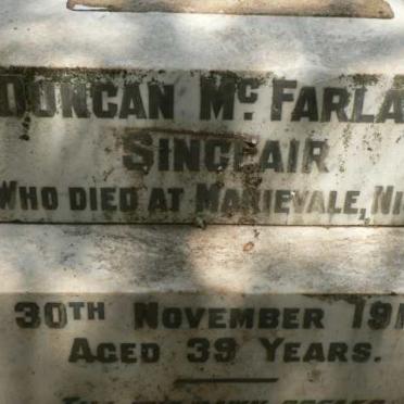 SINCLAIR Duncan McFarlane -1916