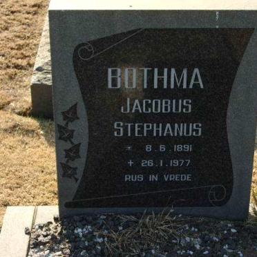 BOTHMA Jacobus Stephanus 1891-1977