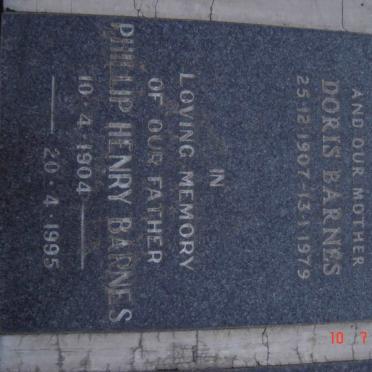 BARNES Phillip Henry 1904-1995 &amp; Doris 1907-1979