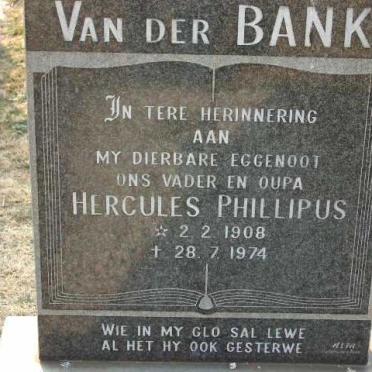 BANK Hercules Phillipus, van der 1908-1974
