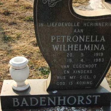 BADENHORST Petronella Wilhelmina 1919-1983