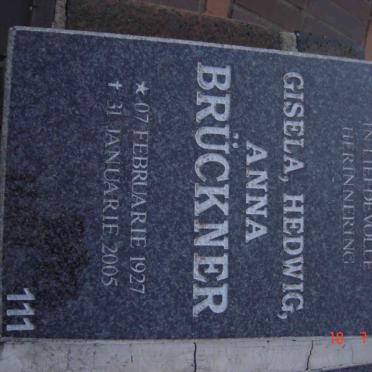 BRUCKNER Gisela Hedwig Anna 1927-2005