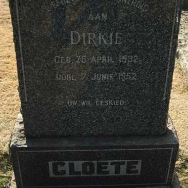 CLOETE Dirkie 1932-1952