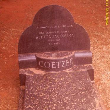 COETZEE Aletta Jacomina 1913-1981