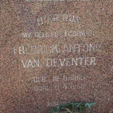DEVENTER Fredrick Antone, van 1885-??6?