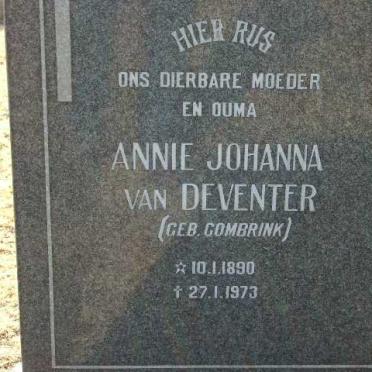 DEVENTER Annie Johanna, van geb. COMBRINK 1890-1973