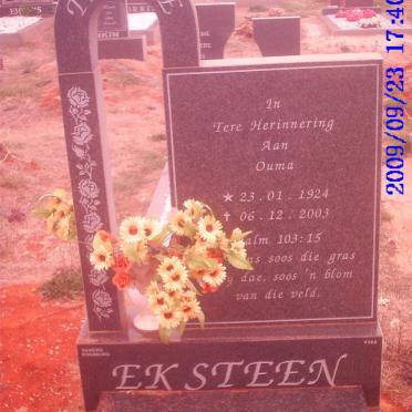 EKSTEEN Tiekie 1924-2003