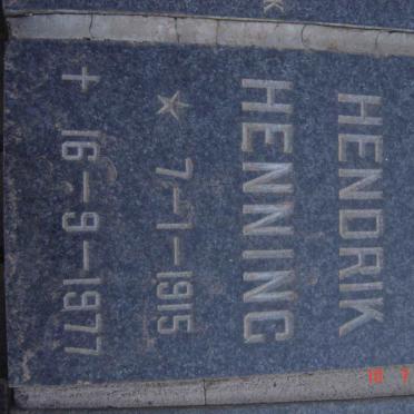 HENNING Jan Hendrik 1915-1977