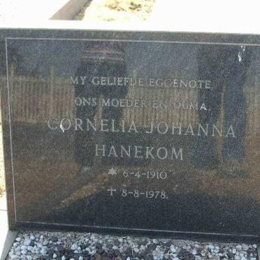 HANEKOM Cornelia Johanna 1910-1978